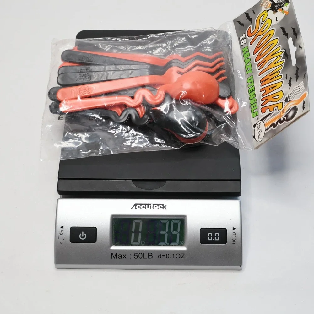 Vintage 1995 Spookyware 18 Krazy Utensils Halloween Cutlery Orange Black Fun‎